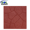 SOL RUBBER outdoor safety garden playground rubber floor tiles mat fine granules