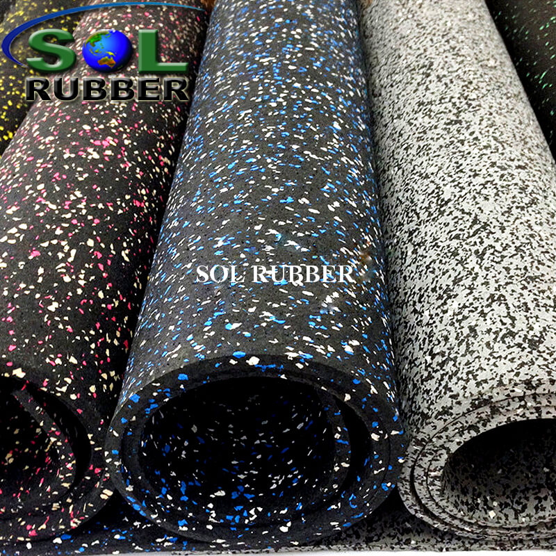 High Density Anti Vibration Rubber Roll Flooring