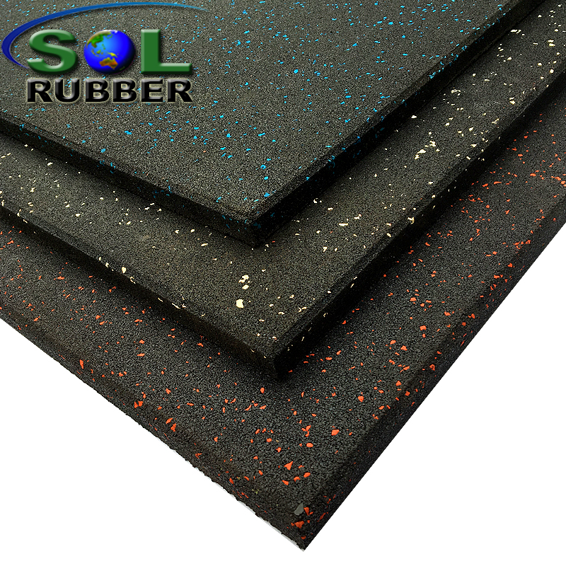 SOL RUBBER wholesale rubber EPDM granules surface gym flooring mat tile