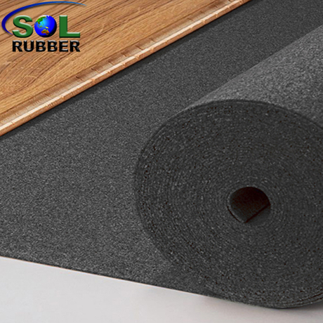 SOL RUBBER Acoustic Underlay rubber Mat with Optimal Sound Absorption fine SBR granuless