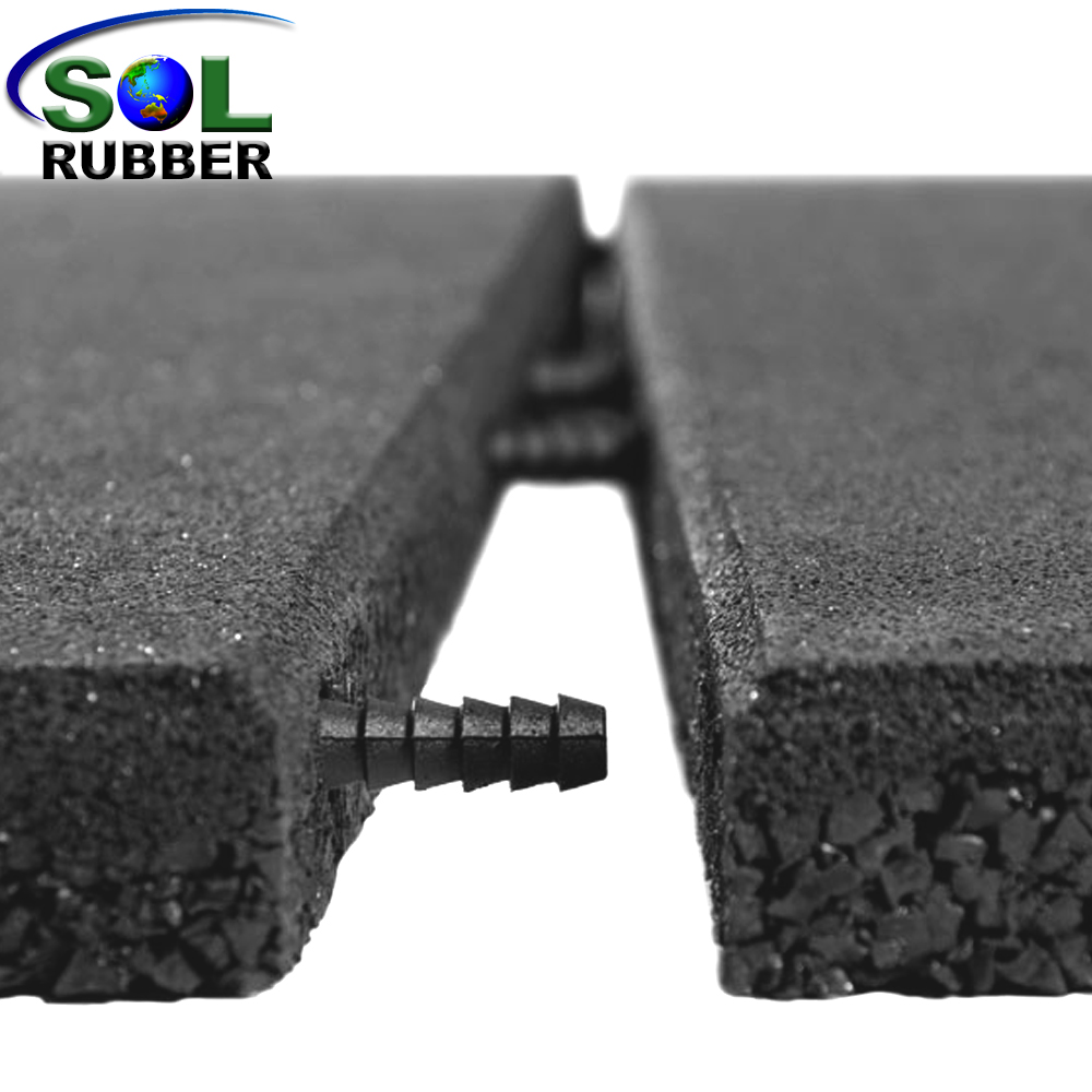 SOL RUBBER used children outdoor safety crossfit playground interlock rubber floor tiles mat