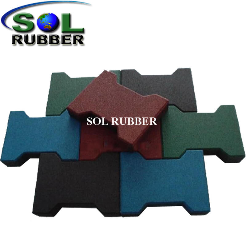 Various Color Interlock Rubber Paver 