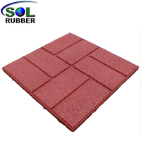 SOL RUBBER used outdoor safety garden rubber floor tiles mat fine granules