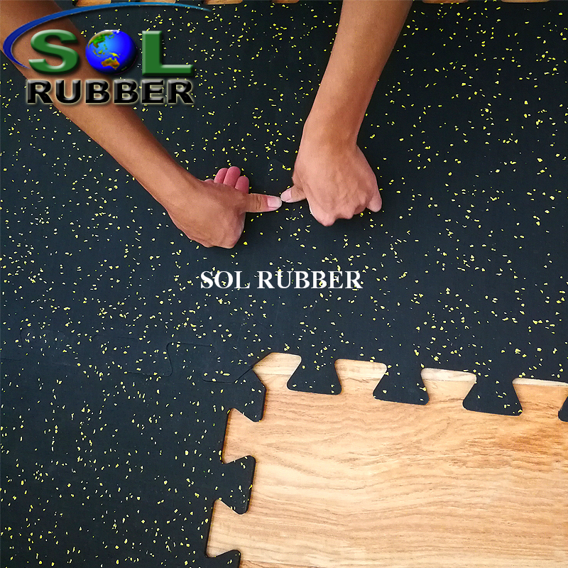 Bright EPDM free Connect Gym Fitness Floor Tile 