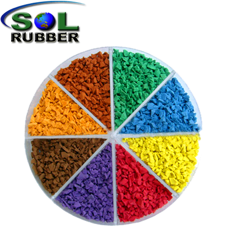 Colorful EPDM Rubber Granule For Rubber Flooring 