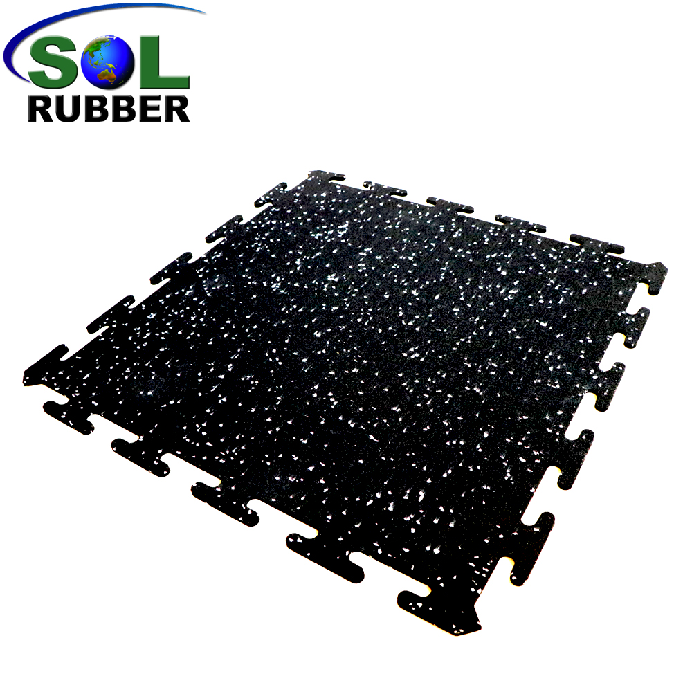 Commercial Grade Interlock Rubber Flooring 
