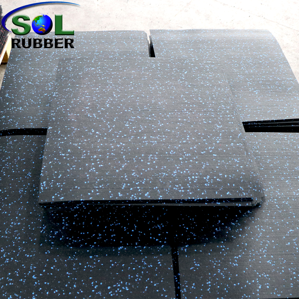Highly Durable Recycled Rubber Gym Matting Crossfit Rubber Tiles