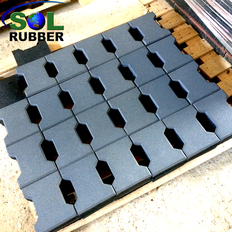New Design Dogbone Interlock Horse Barn Rubber Paver