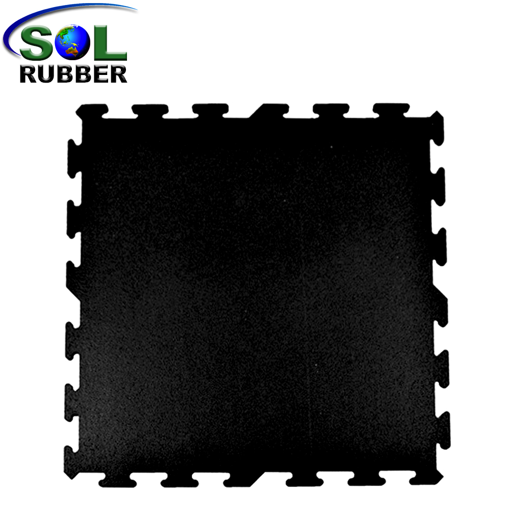 SOL RUBBER CrossFit Gym Rubber roll Interlocking Flooring Tiles mat fine SBR granules