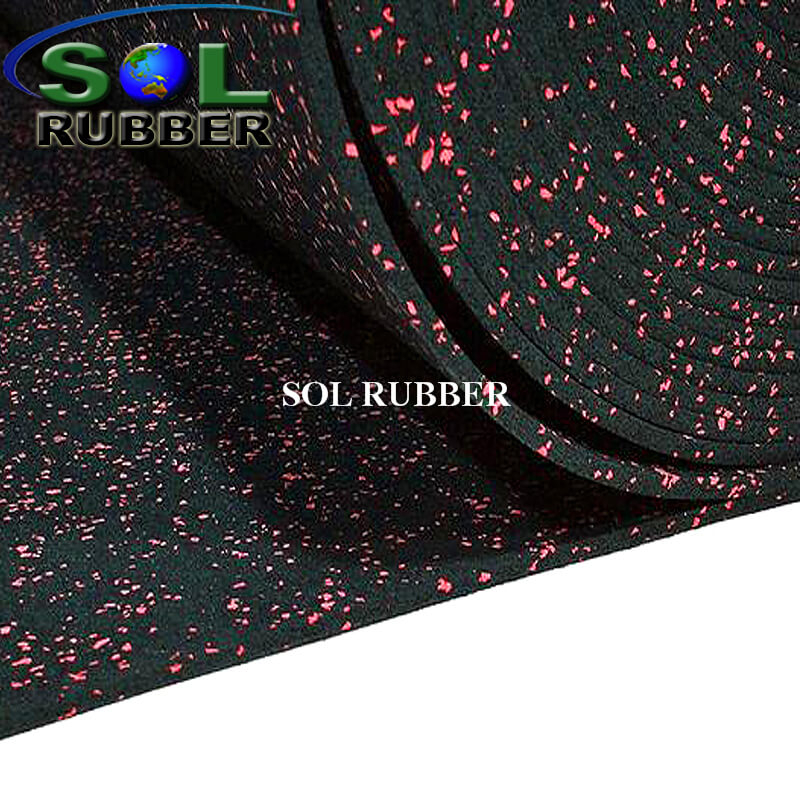 EPDM Granules GYM Rolled Rubber Flooring 
