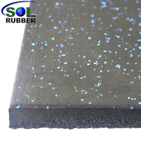 Double-layer Compound Rubber Flooring Mat Tile 