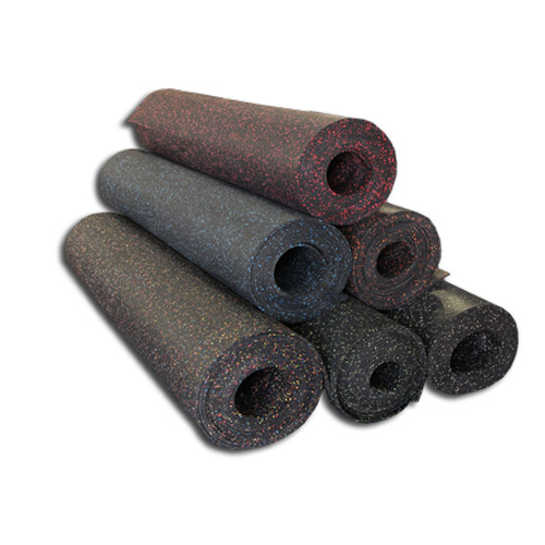 3mm-18mm Black with 10% Orange Rubber Gym Floor Mat