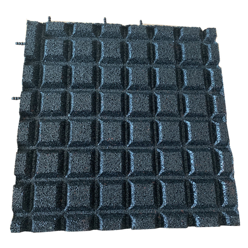 Self Connect Outdoor Rubber Flooring Tiles With Holes For Playgrounds