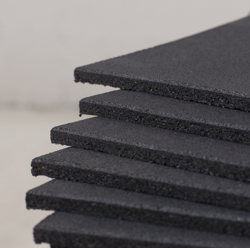 15mm Home And Commercial Use Recycled Rubber Gym Floor Tile