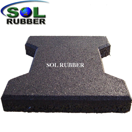 Specail Design Interlock Outdoor Floor Recycled Rubber Pavers