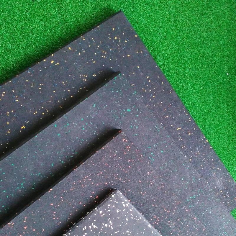 8-50mm Non-Slip Recycled Gym Rubber Flooring Mats Tiles
