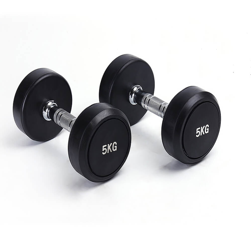 2020 New Gym Equipment Round Rubber Fixed Dumbbell